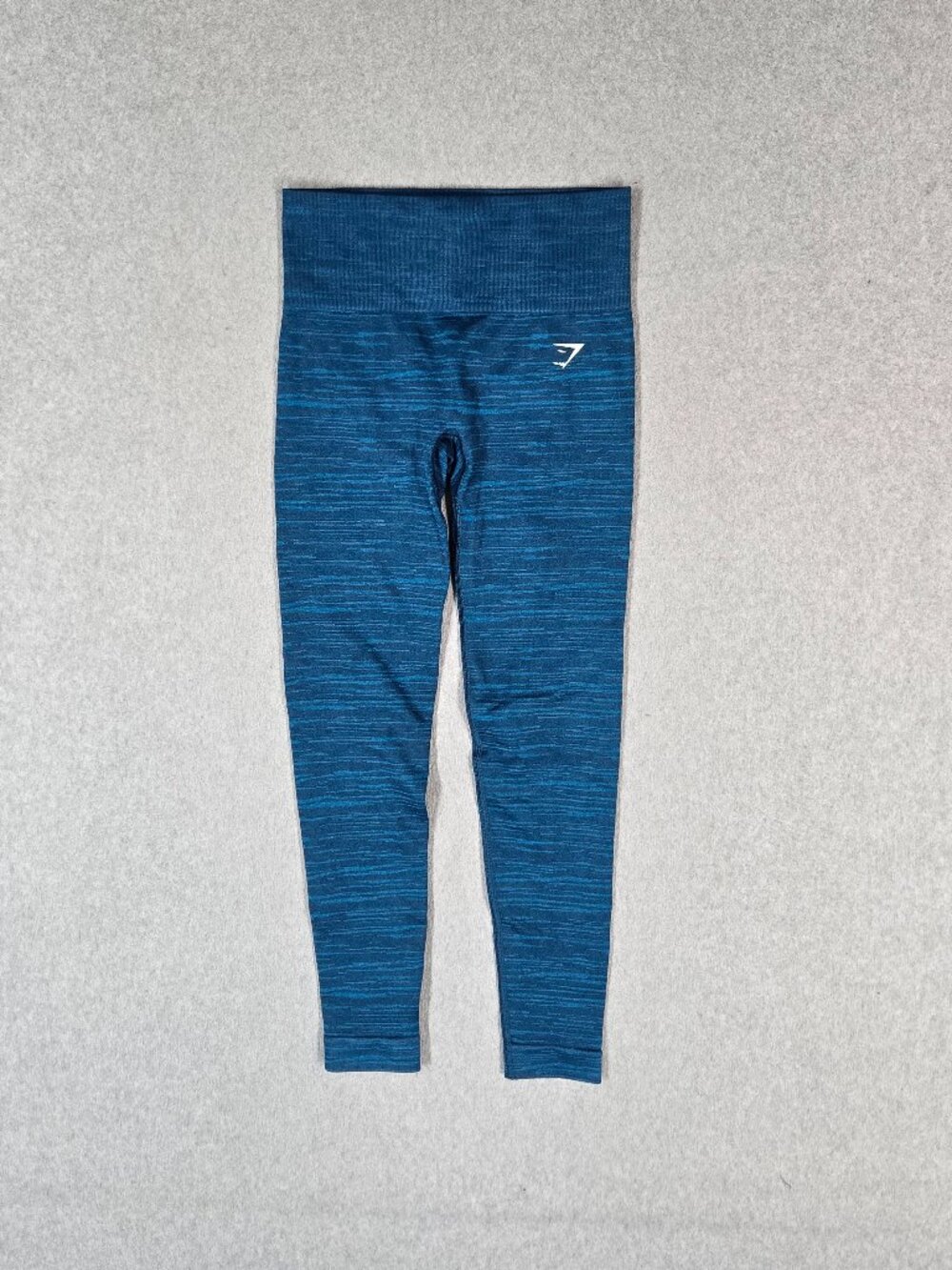 Gymshark Women Activewear Pants XS Blue Adapt Marl Seamless Legging 23" Inseam